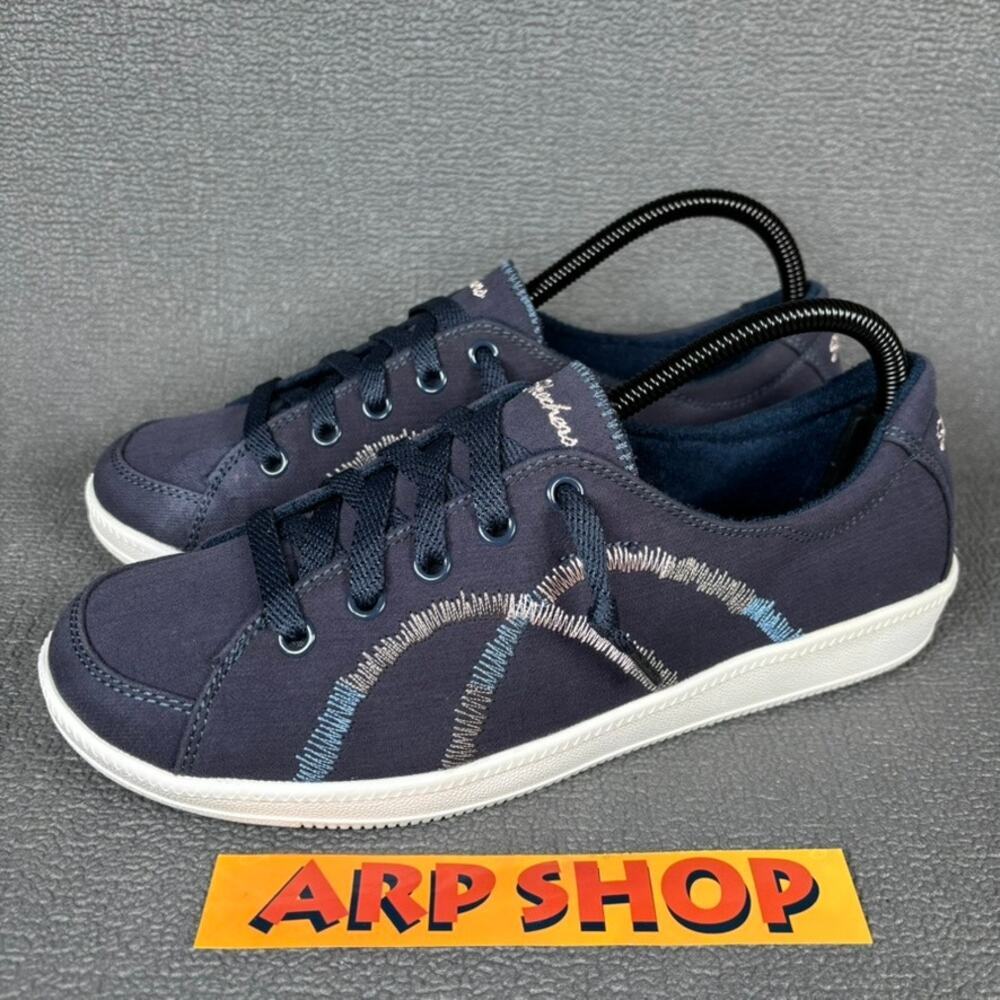 Skechers B Cute Hands Free 100041 Size 8.5 Women`s Navy Blue White Walking Shoes